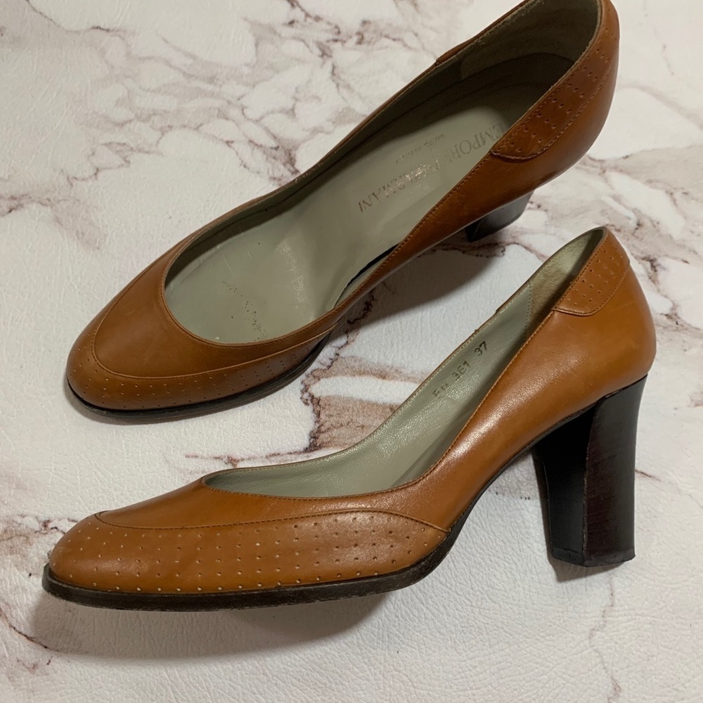 Emporio Armani Leather Pumps Shoes Size EU 37